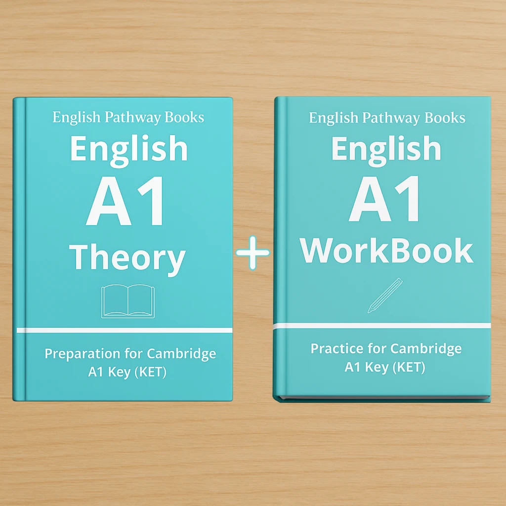 Pack A1 de English Pathway Books con libro de teoría y workbook en PDF para Cambridge A1 Key
